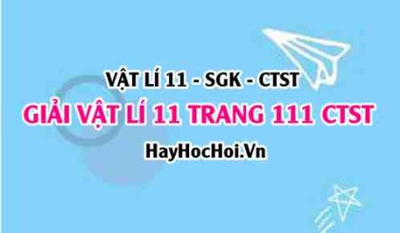 Giải Vật lí 11 Chân trời sáng tạo trang 111 SGK